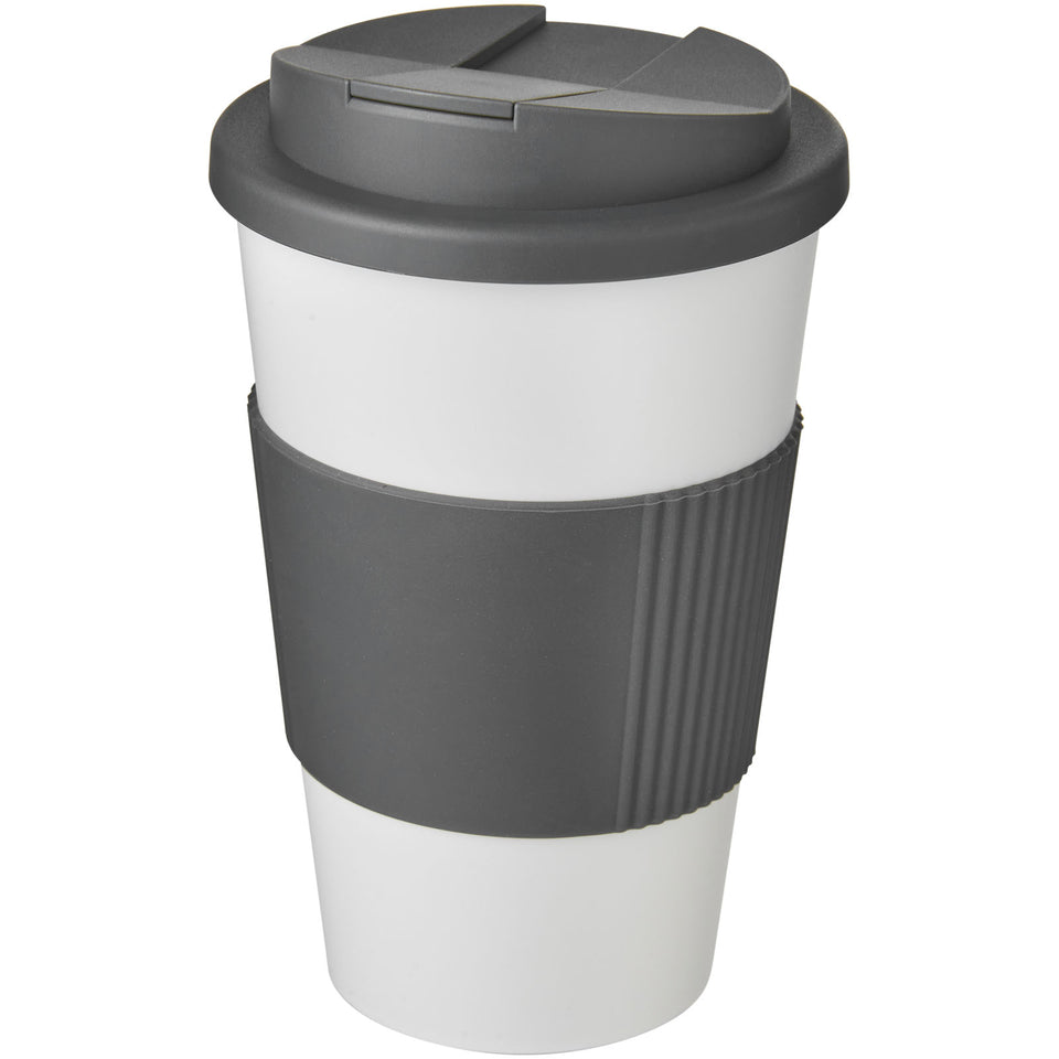 Tazza termica Americano® da 350 ml con impugnatura e coperchio ermetico personalizzato con logo - Pubblienne