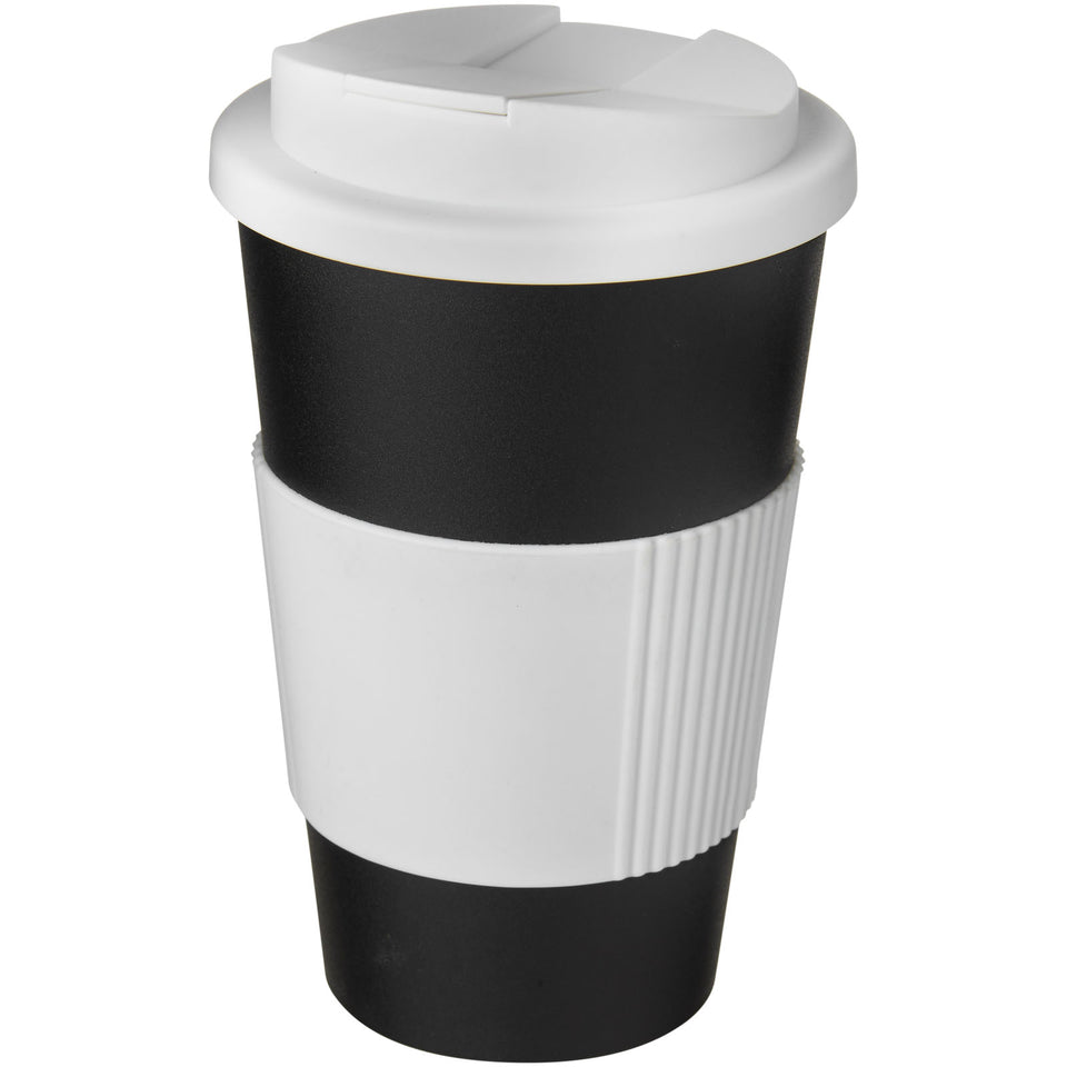 Tazza termica Americano® da 350 ml con impugnatura e coperchio ermetico personalizzato con logo - Pubblienne