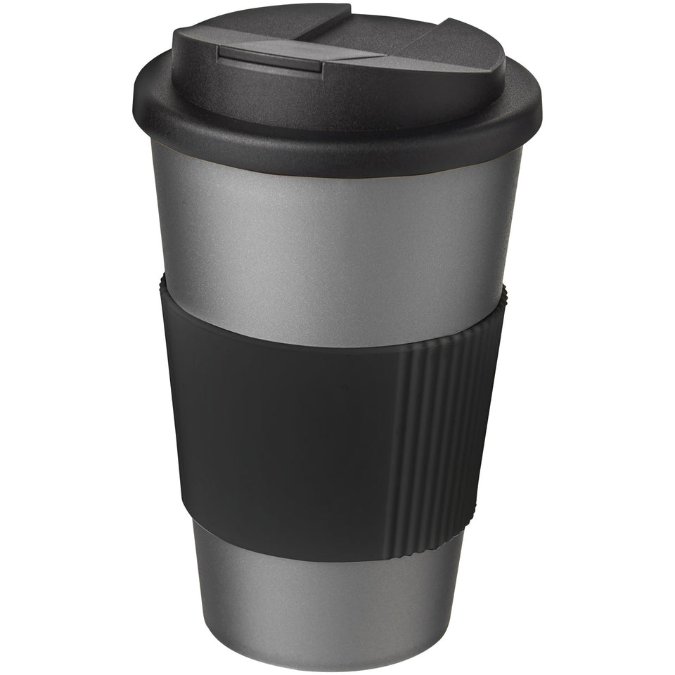 Tazza termica Americano® da 350 ml con impugnatura e coperchio ermetico personalizzato con logo - Pubblienne