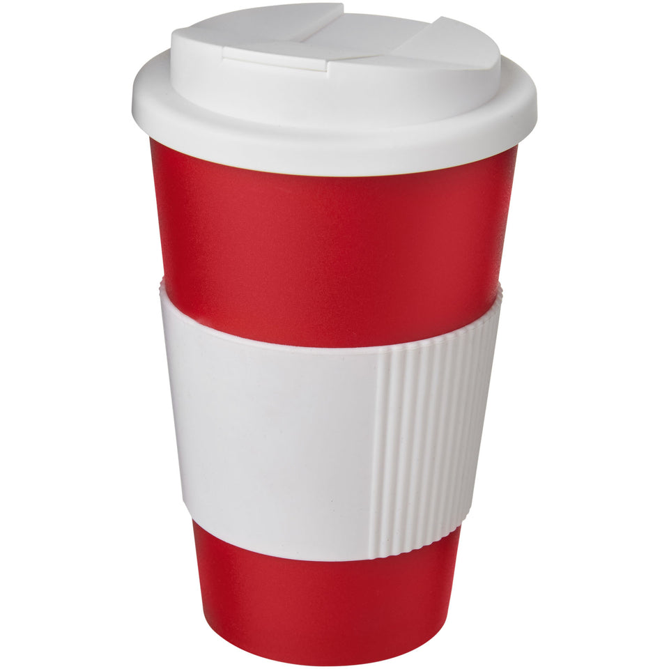 Tazza termica Americano® da 350 ml con impugnatura e coperchio ermetico personalizzato con logo - Pubblienne
