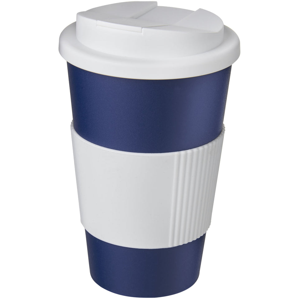 Tazza termica Americano® da 350 ml con impugnatura e coperchio ermetico personalizzato con logo - Pubblienne