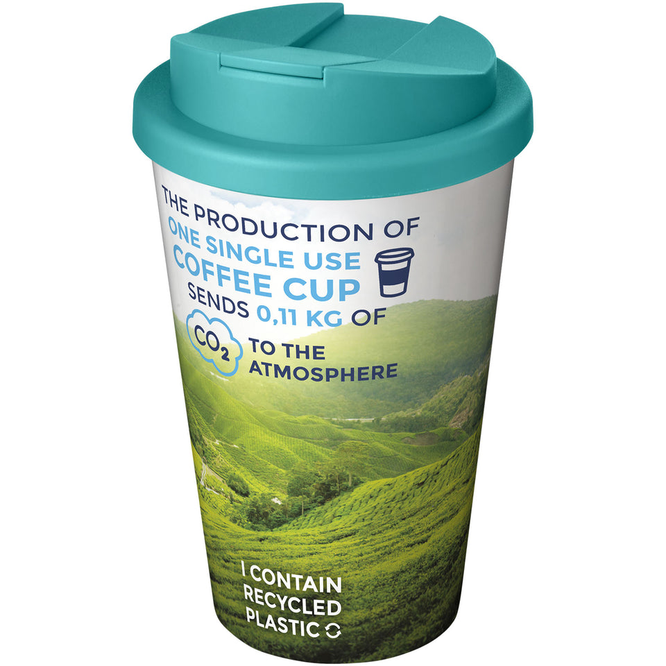 Tazza termica Brite-Americano® da 350 ml con coperchio ermetico personalizzato con logo - Pubblienne