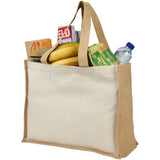 Shopper in iuta e canvas 320 g/m² Varai - 23L personalizzato con logo - Pubblienne