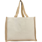 Shopper in iuta e canvas 320 g/m² Varai - 23L personalizzato con logo - Pubblienne