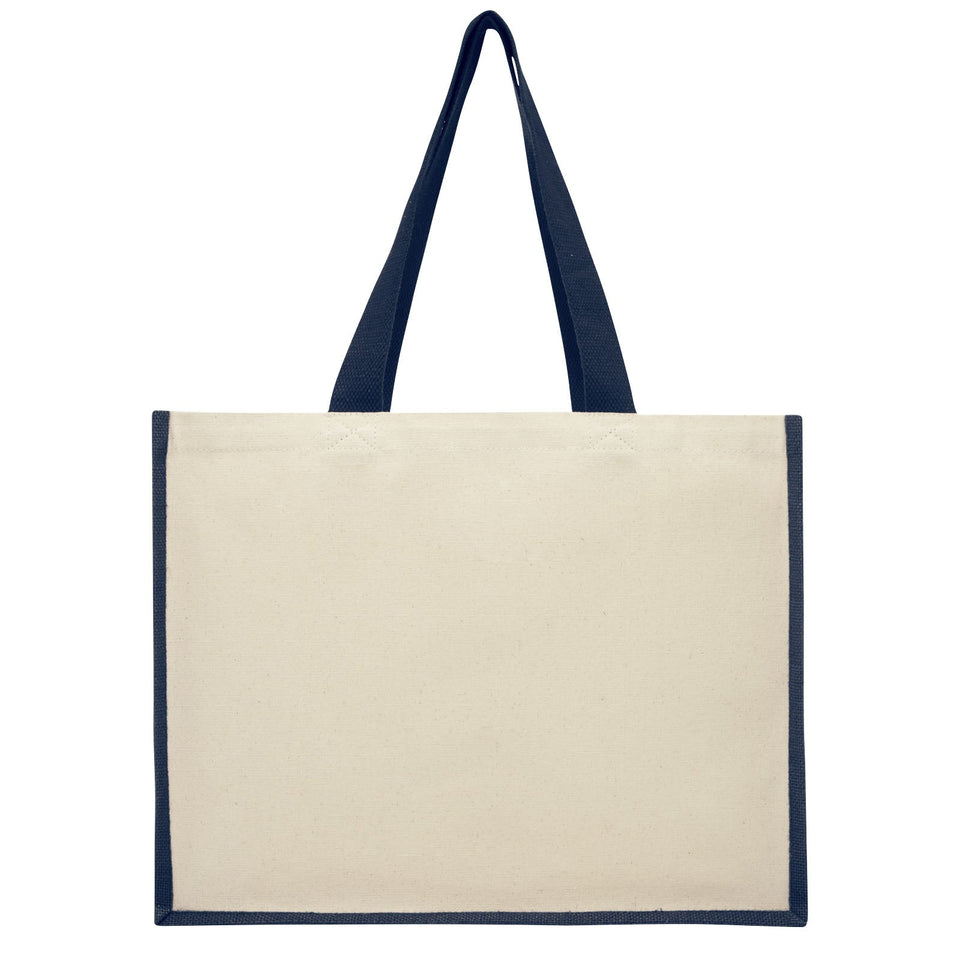Shopper in iuta e canvas 320 g/m² Varai - 23L personalizzato con logo - Pubblienne