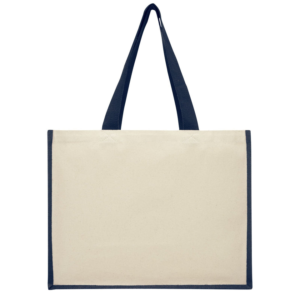 Shopper in iuta e canvas 320 g/m² Varai - 23L personalizzato con logo - Pubblienne