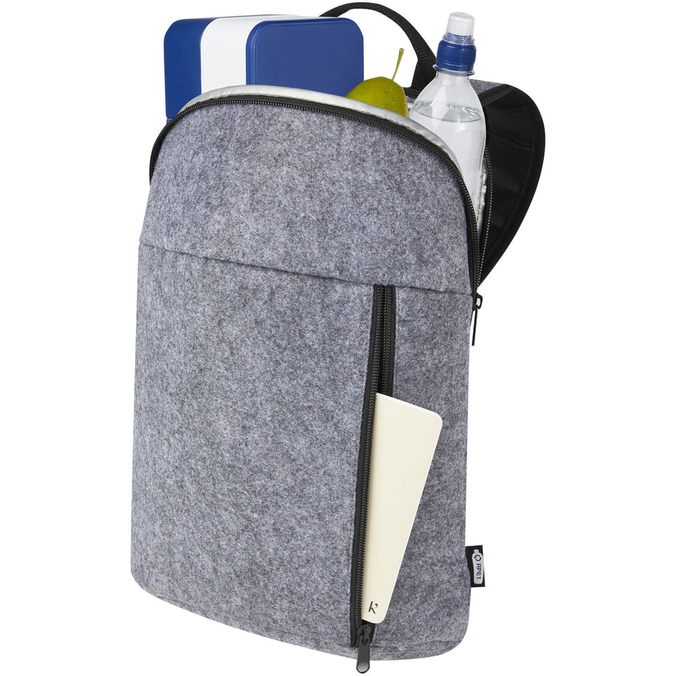 Zaino termico in feltro riciclato certificato GRS Felta - 7L personalizzato con logo - Pubblienne