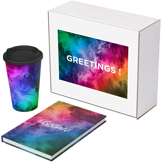 Set regalo Keswick, Taccuino Novella Brontë e bicchiere Americano personalizzato con logo - Pubblienne