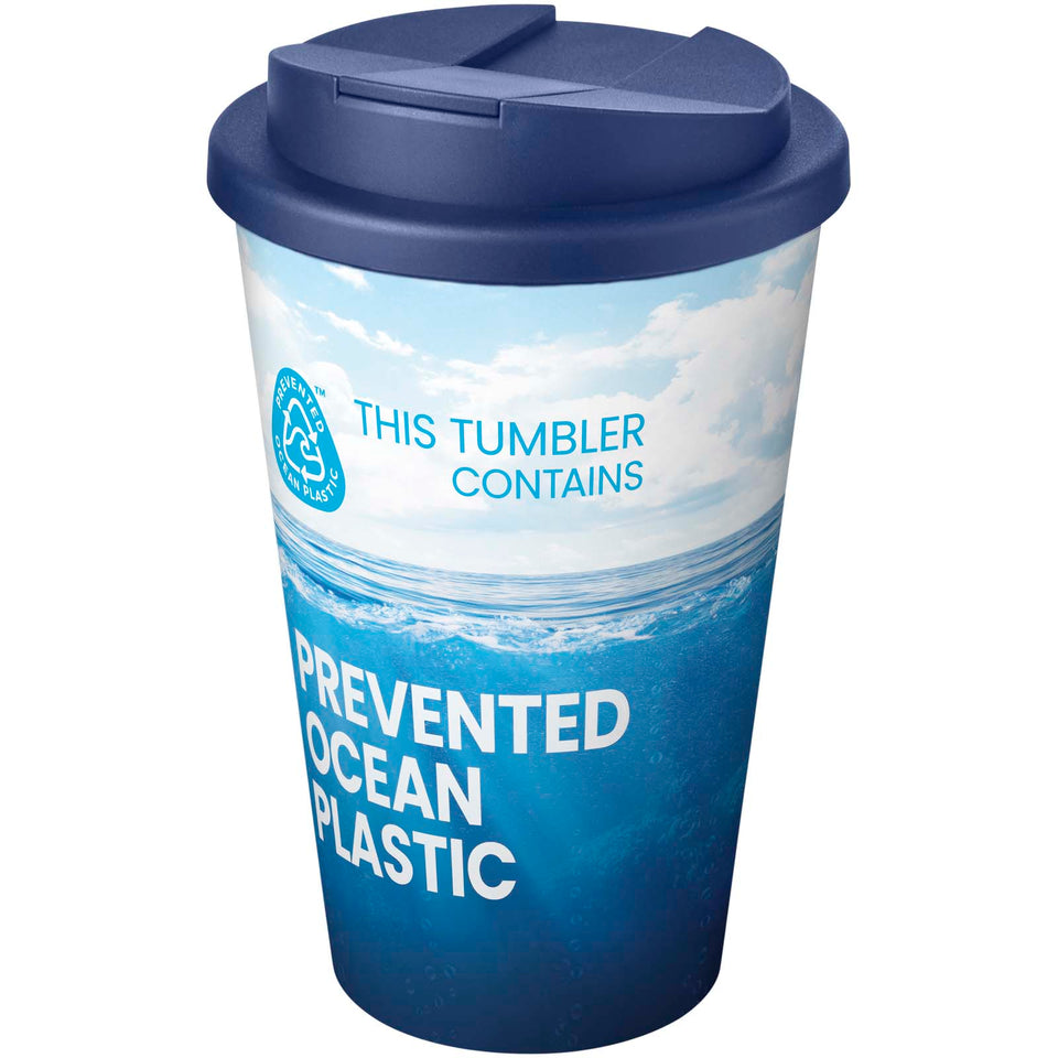 Bicchiere isolato Brite-Americano® POP da 350 ml con coperchio ermetico personalizzato con logo - Pubblienne