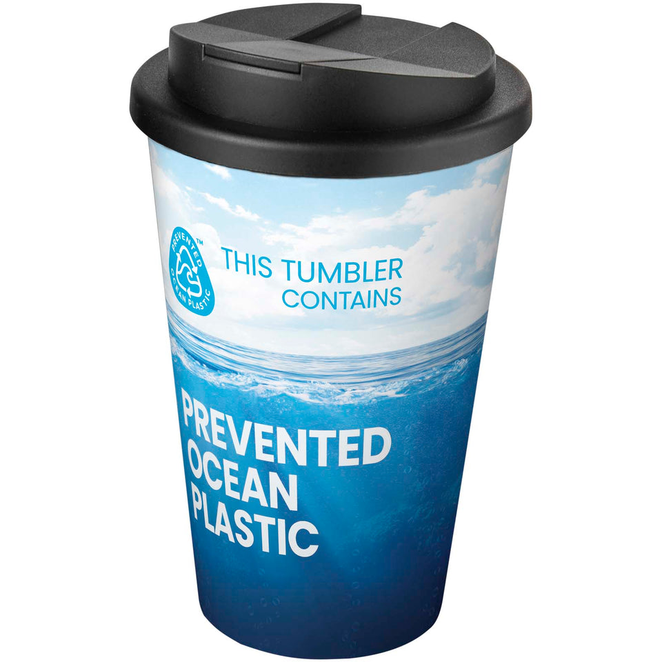 Bicchiere isolato Brite-Americano® POP da 350 ml con coperchio ermetico personalizzato con logo - Pubblienne