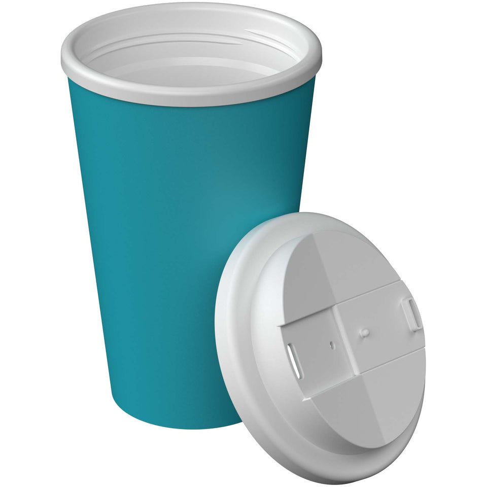 Bicchiere termico Americano® Infiniti da 350 ml con coperchio ermetico personalizzato con logo - Pubblienne