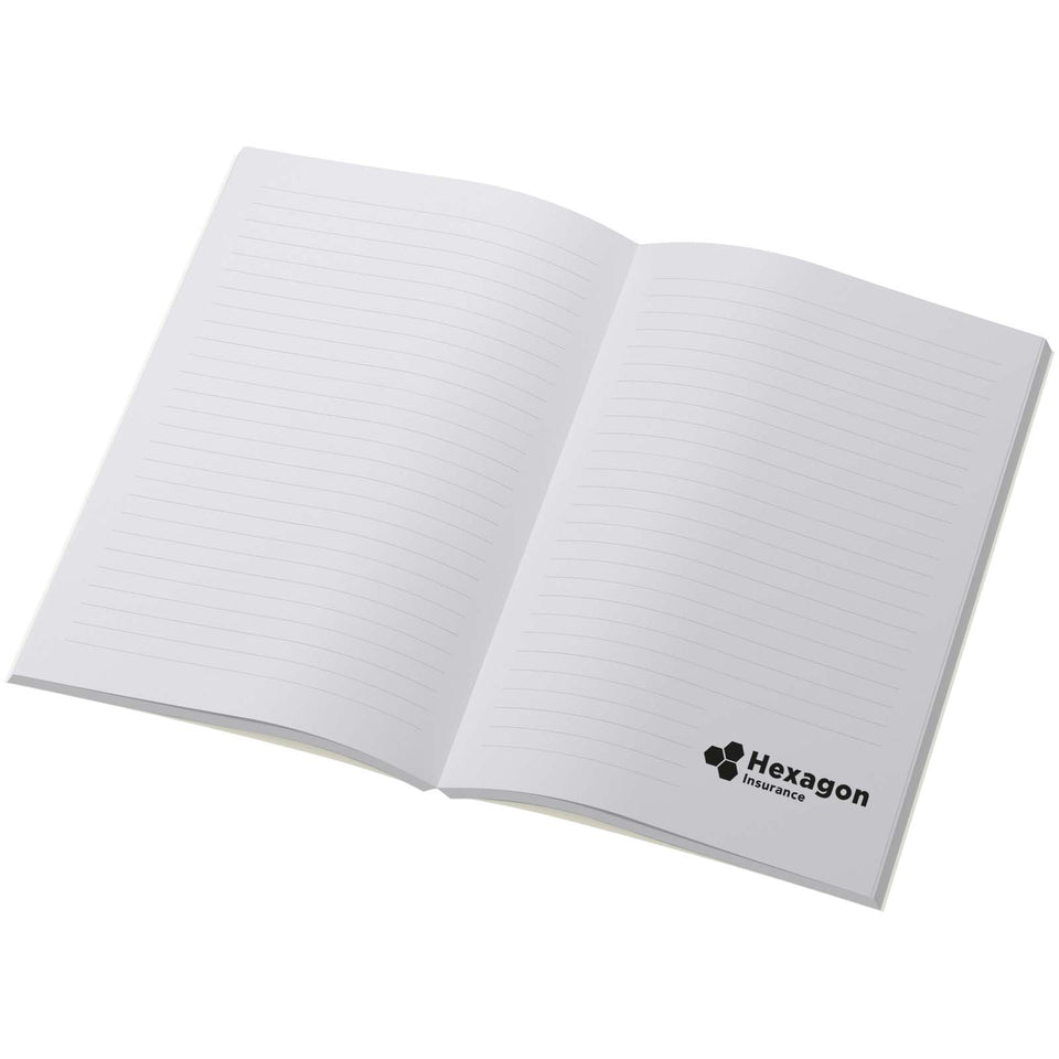 Taccuino Scribe Plus A5 con copertina morbida in carta riciclata personalizzato con logo - Pubblienne