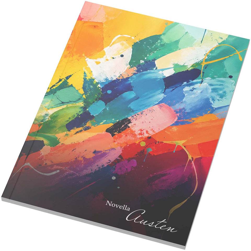 Taccuino Novella Austen in formato A5 con copertina morbida - 50 fogli a righe personalizzato con logo - Pubblienne