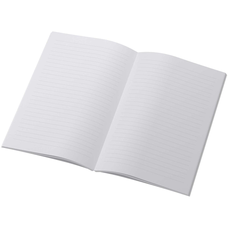 Taccuino Novella Austen in formato A5 con copertina morbida in carta riciclata - 50 fogli a righe personalizzato con logo - Pubblienne
