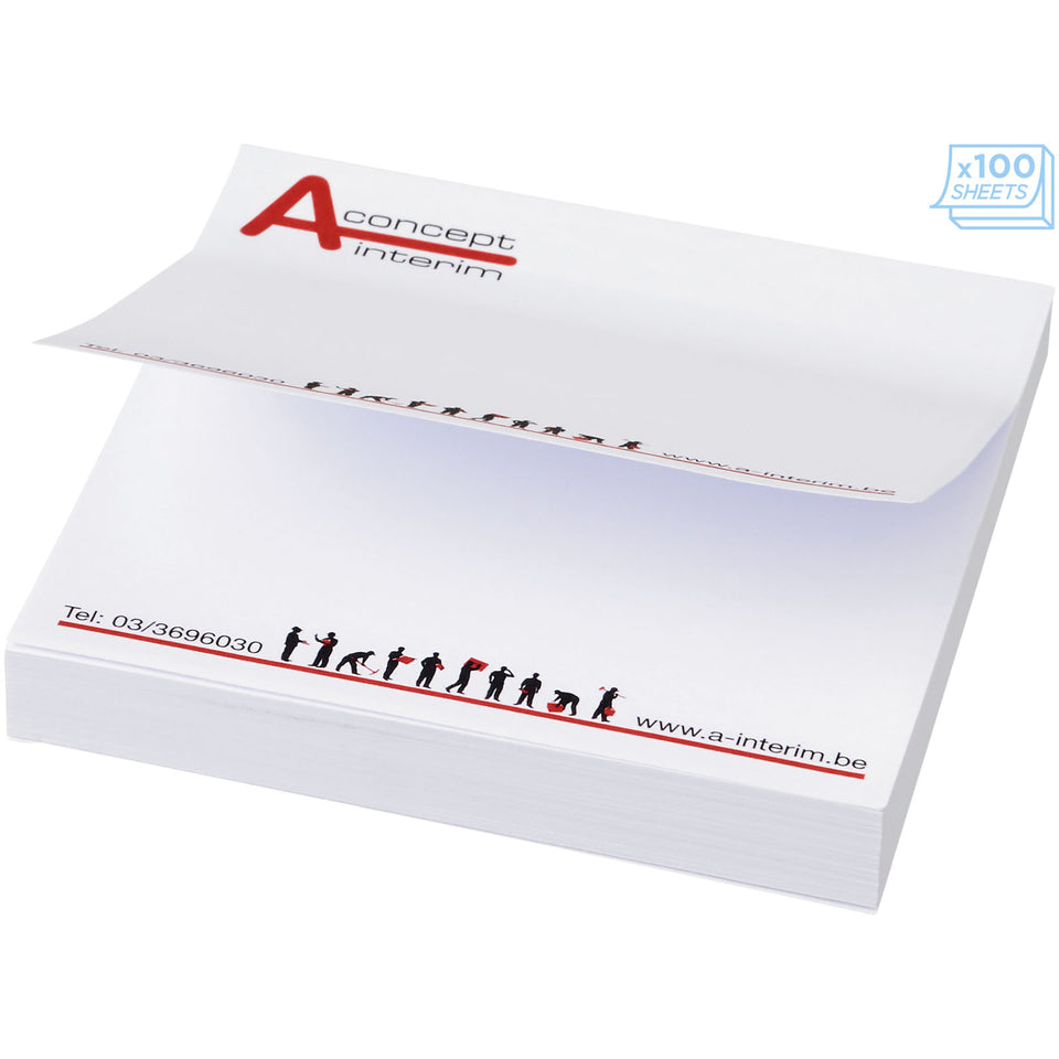Foglietti adesivi Sticky-Mate® quadrati 75x75mm personalizzato con logo - Pubblienne