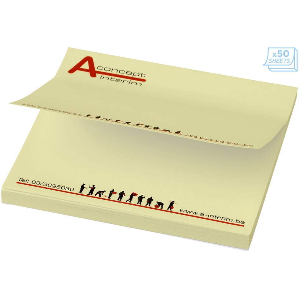 Foglietti adesivi Sticky-Mate® quadrati 75x75mm personalizzato con logo - Pubblienne