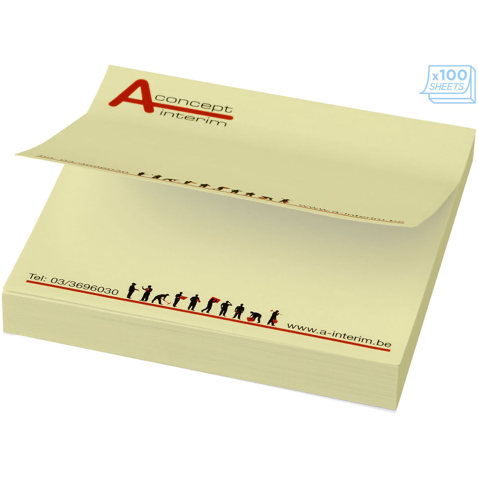 Foglietti adesivi Sticky-Mate® quadrati 75x75mm personalizzato con logo - Pubblienne