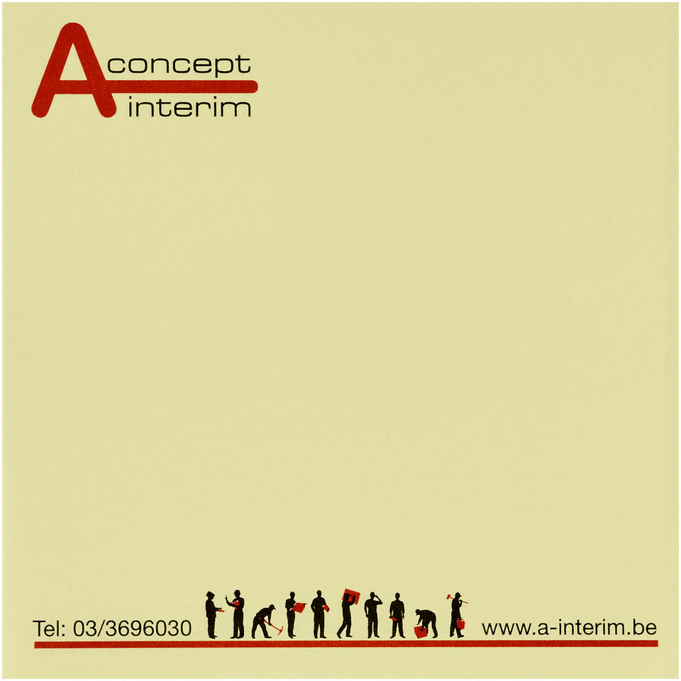 Foglietti adesivi Sticky-Mate® quadrati 75x75mm personalizzato con logo - Pubblienne