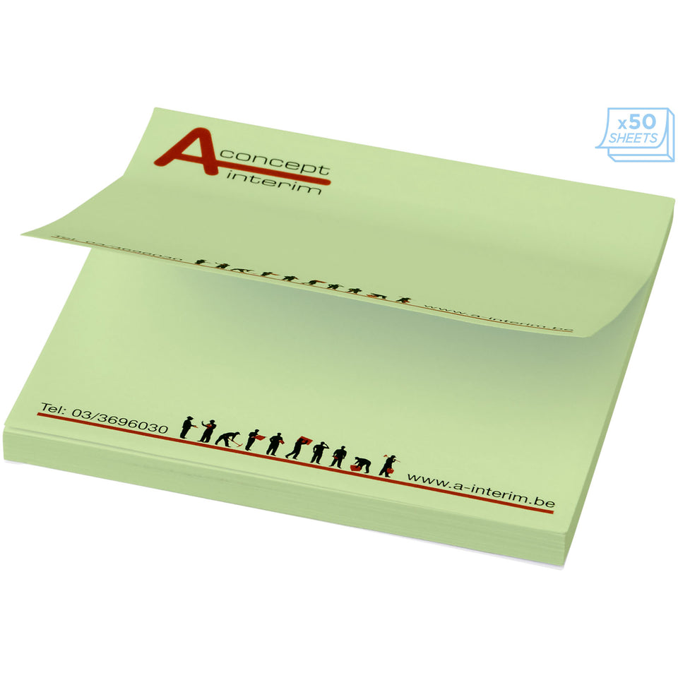 Foglietti adesivi Sticky-Mate® quadrati 75x75mm personalizzato con logo - Pubblienne