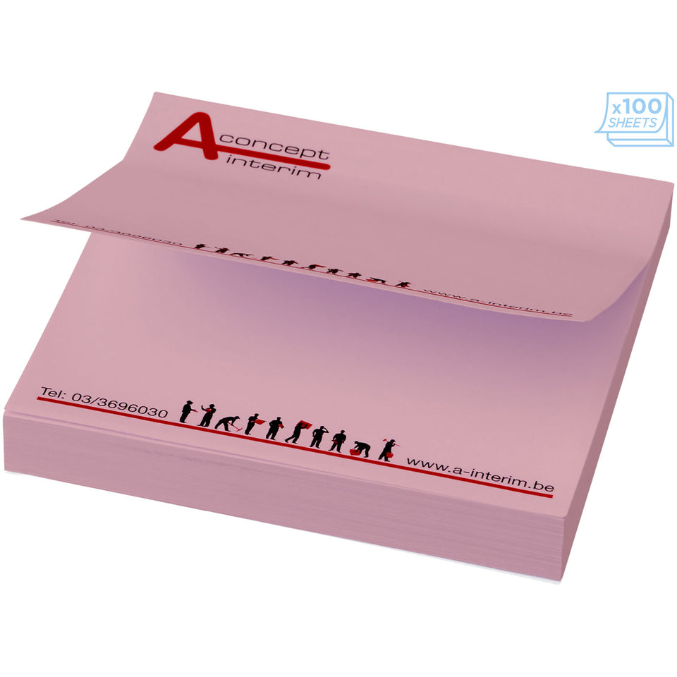 Foglietti adesivi Sticky-Mate® quadrati 75x75mm personalizzato con logo - Pubblienne