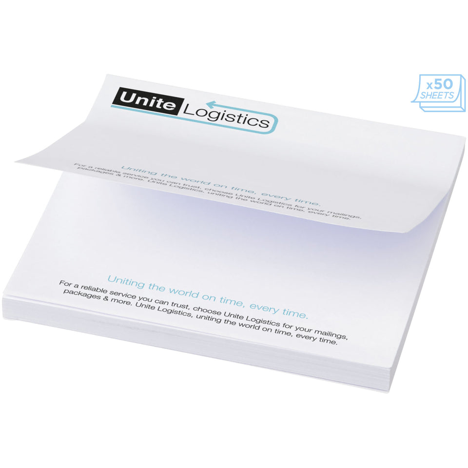 Foglietti adesivi Sticky-Mate® quadrati 100x100mm personalizzato con logo - Pubblienne