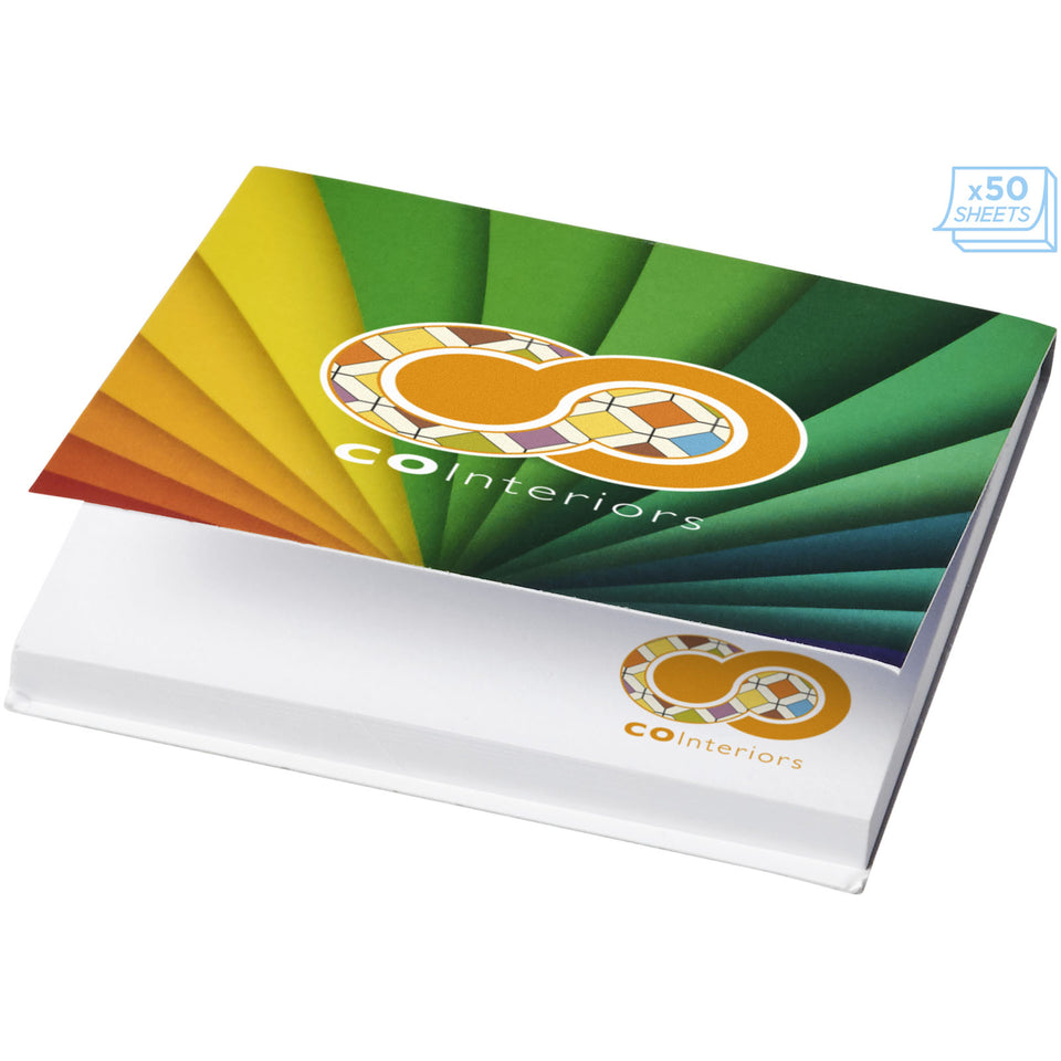 Foglietti adesivi Sticky-Mate® con copertina morbida 75x75mm personalizzato con logo - Pubblienne