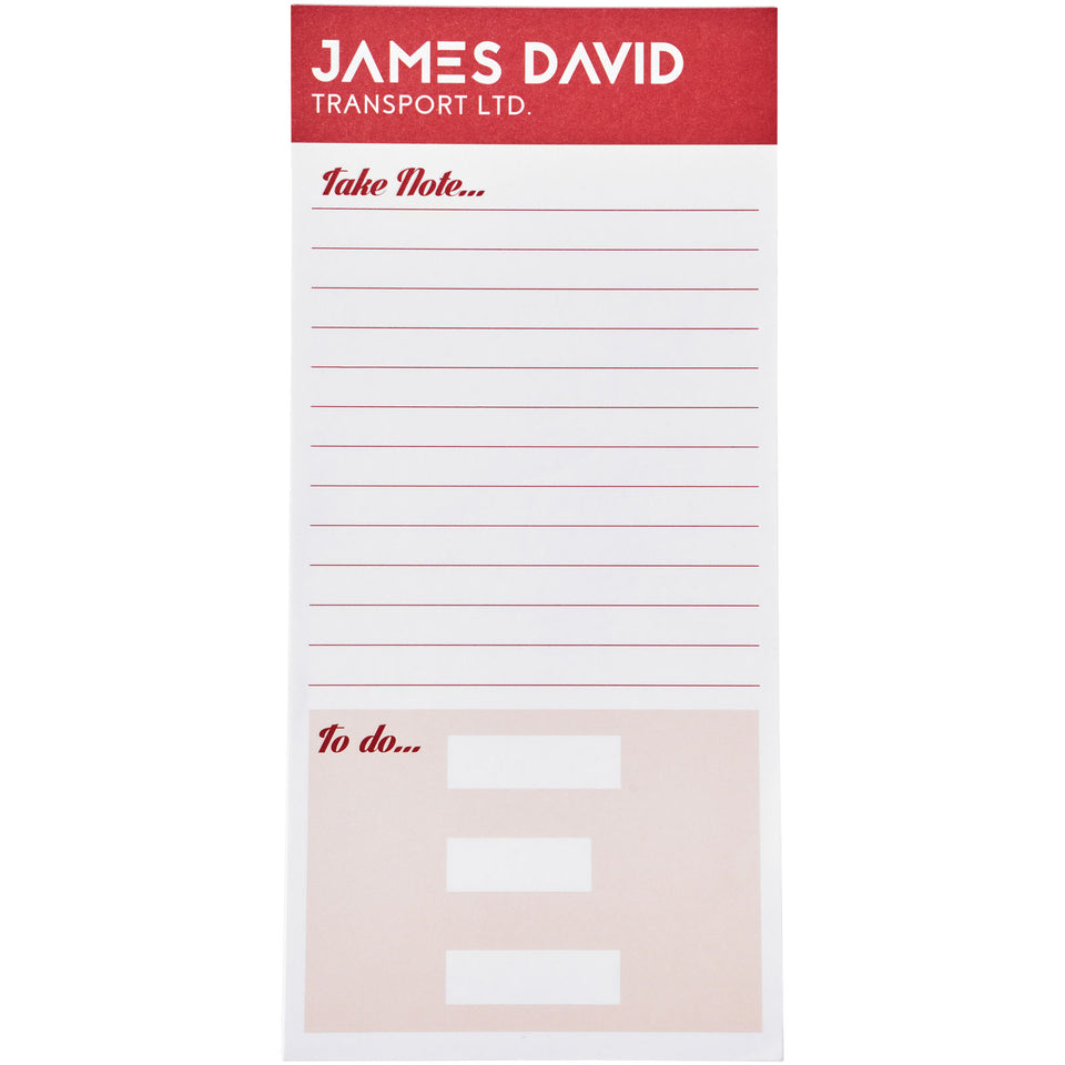 Desk-Mate®, blocco note di formato 1/3 di A4 personalizzato con logo - Pubblienne