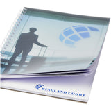 Notebook A5 spiralato Desk-Mate® con copertina in PP personalizzato con logo - Pubblienne