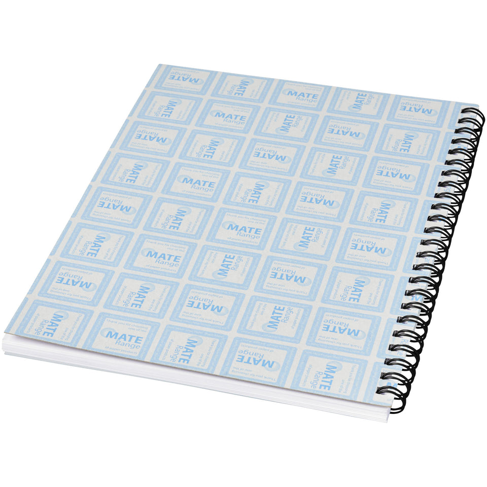 Notebook A5 spiralato Desk-Mate® con copertina in PP personalizzato con logo - Pubblienne