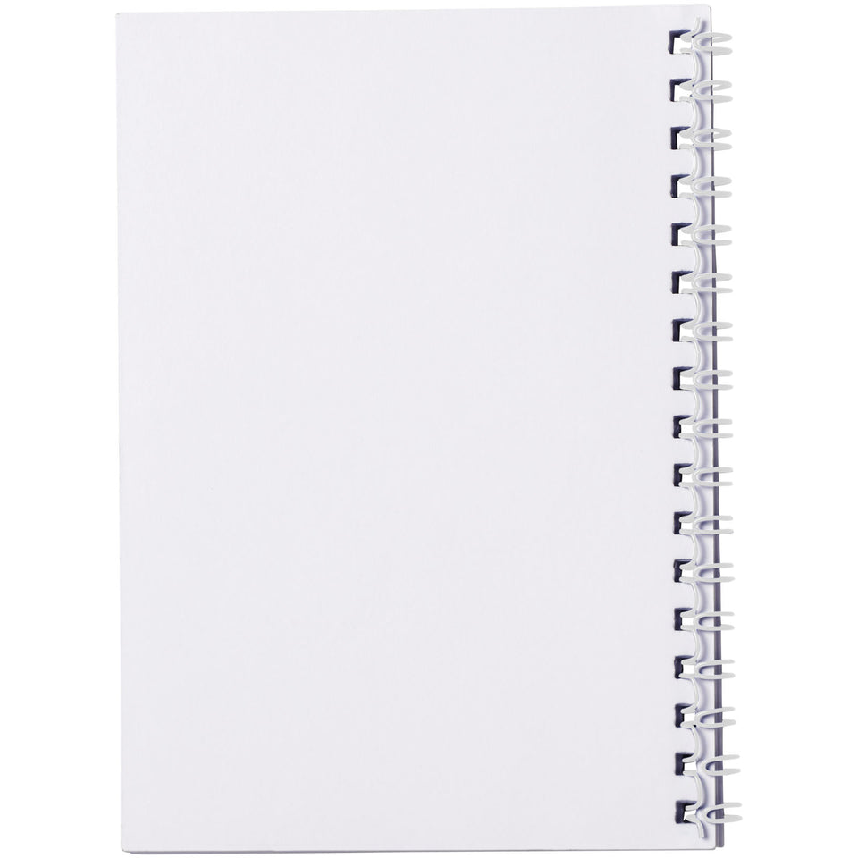 Notebook A6 spiralato Desk-Mate® con copertina in PP personalizzato con logo - Pubblienne
