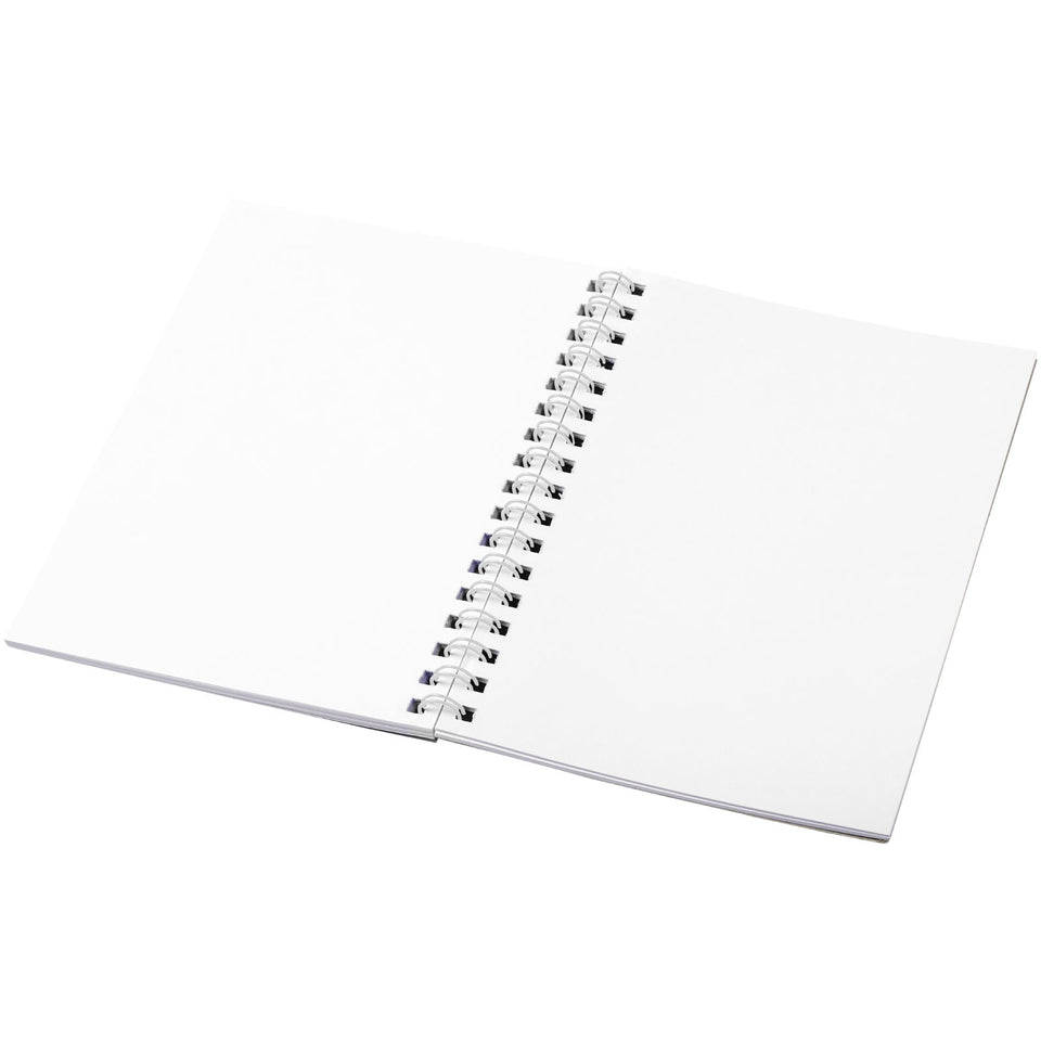 Notebook A6 spiralato Desk-Mate® con copertina in PP personalizzato con logo - Pubblienne