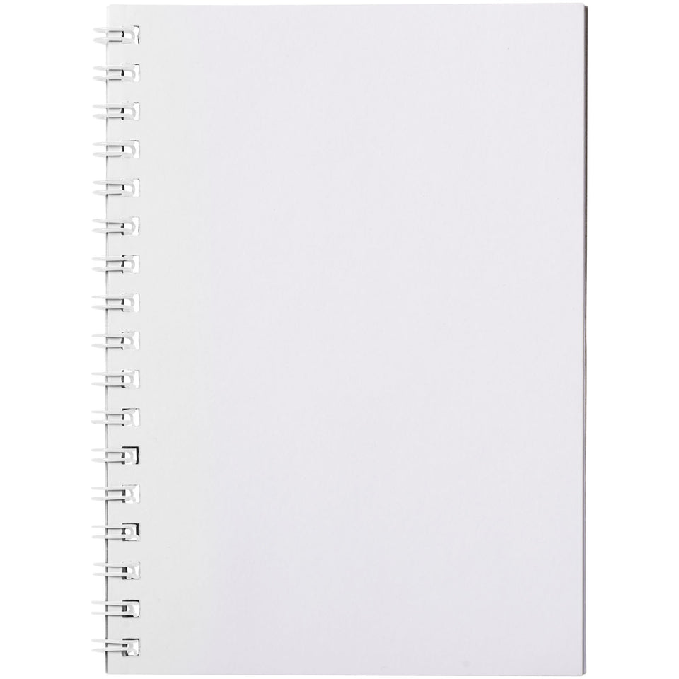 Notebook A6 spiralato Desk-Mate® con copertina in PP personalizzato con logo - Pubblienne