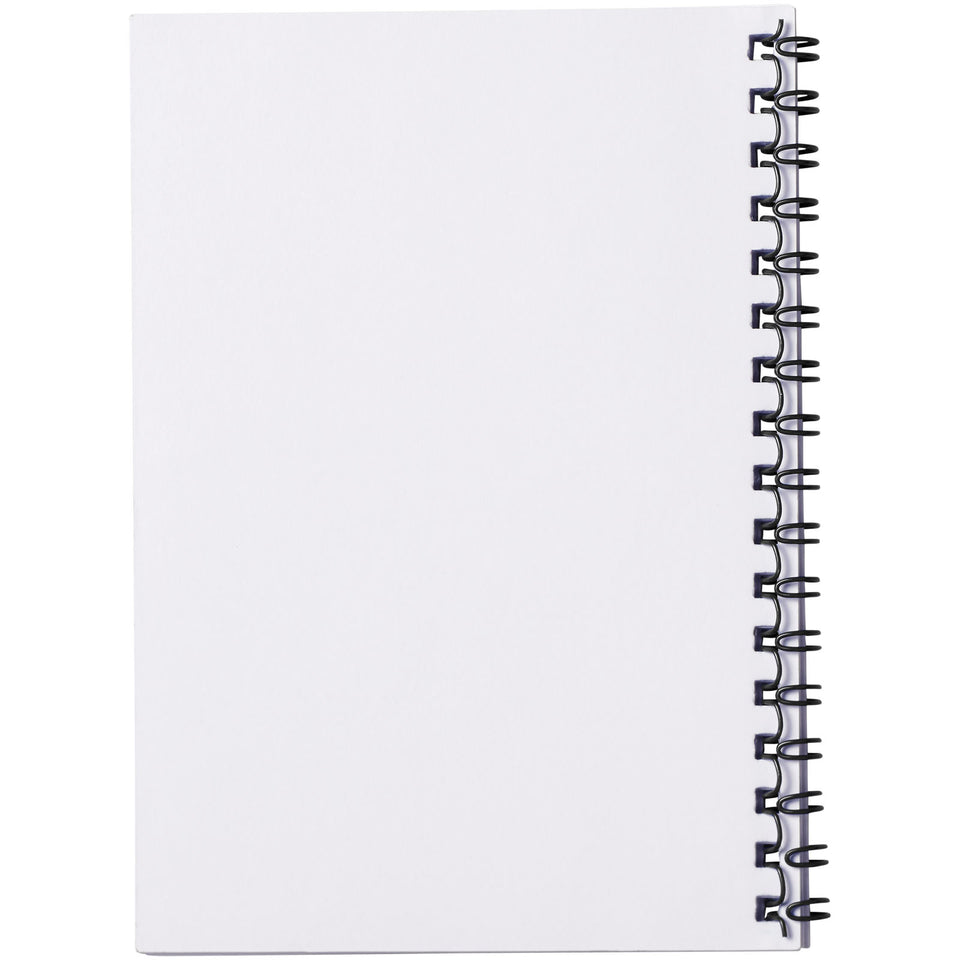 Notebook A6 spiralato Desk-Mate® con copertina in PP personalizzato con logo - Pubblienne