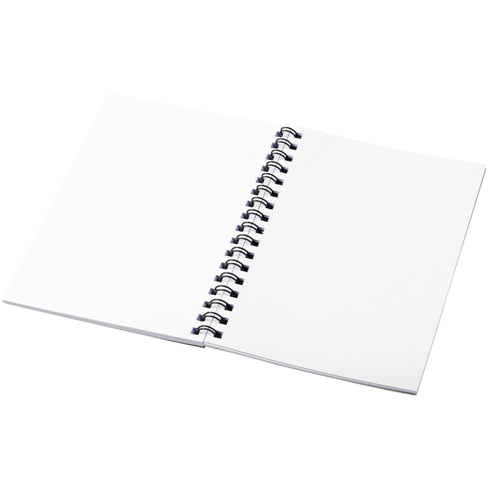 Notebook A6 spiralato Desk-Mate® con copertina in PP personalizzato con logo - Pubblienne