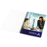Notebook A6 spiralato Desk-Mate® con copertina in PP personalizzato con logo - Pubblienne
