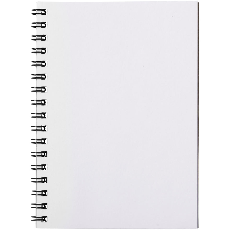 Notebook A6 spiralato Desk-Mate® con copertina in PP personalizzato con logo - Pubblienne