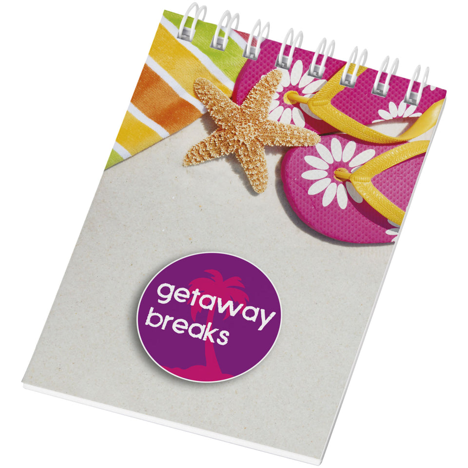 Notebook A7 spiralato Desk-Mate® personalizzato con logo - Pubblienne