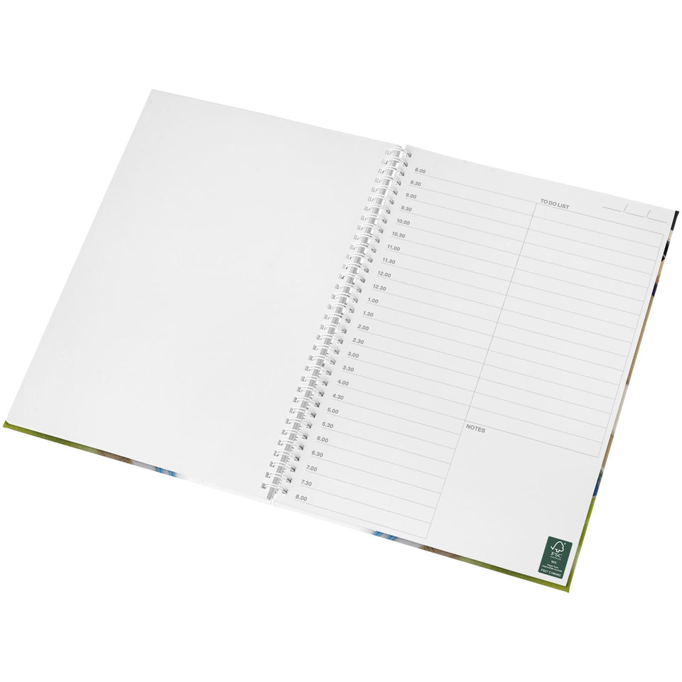 Notebook Wire-o formato A4 e copertina rigida personalizzato con logo - Pubblienne