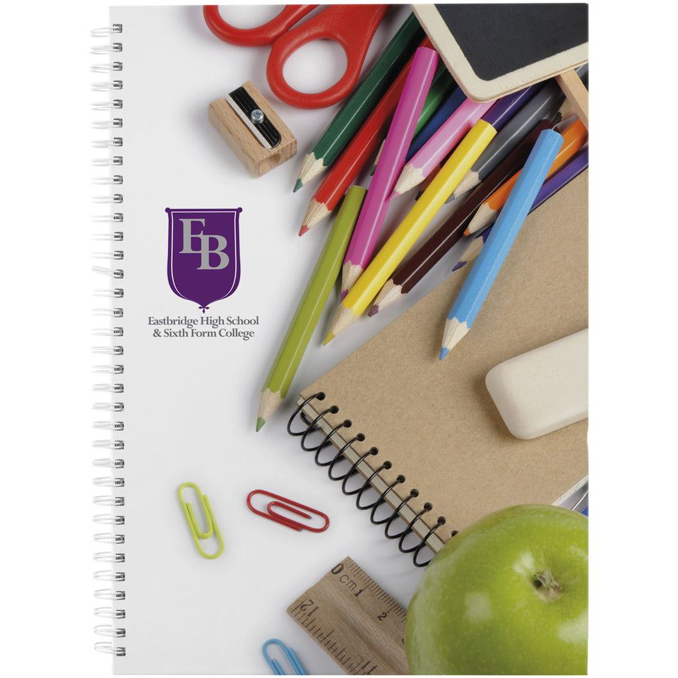 Notebook Wire-o formato A4 e copertina rigida personalizzato con logo - Pubblienne