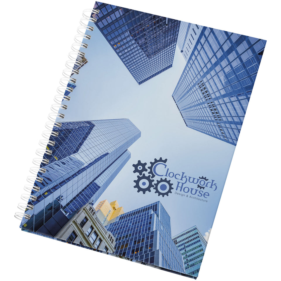 Notebook Wire-o formato A5 e copertina rigida personalizzato con logo - Pubblienne