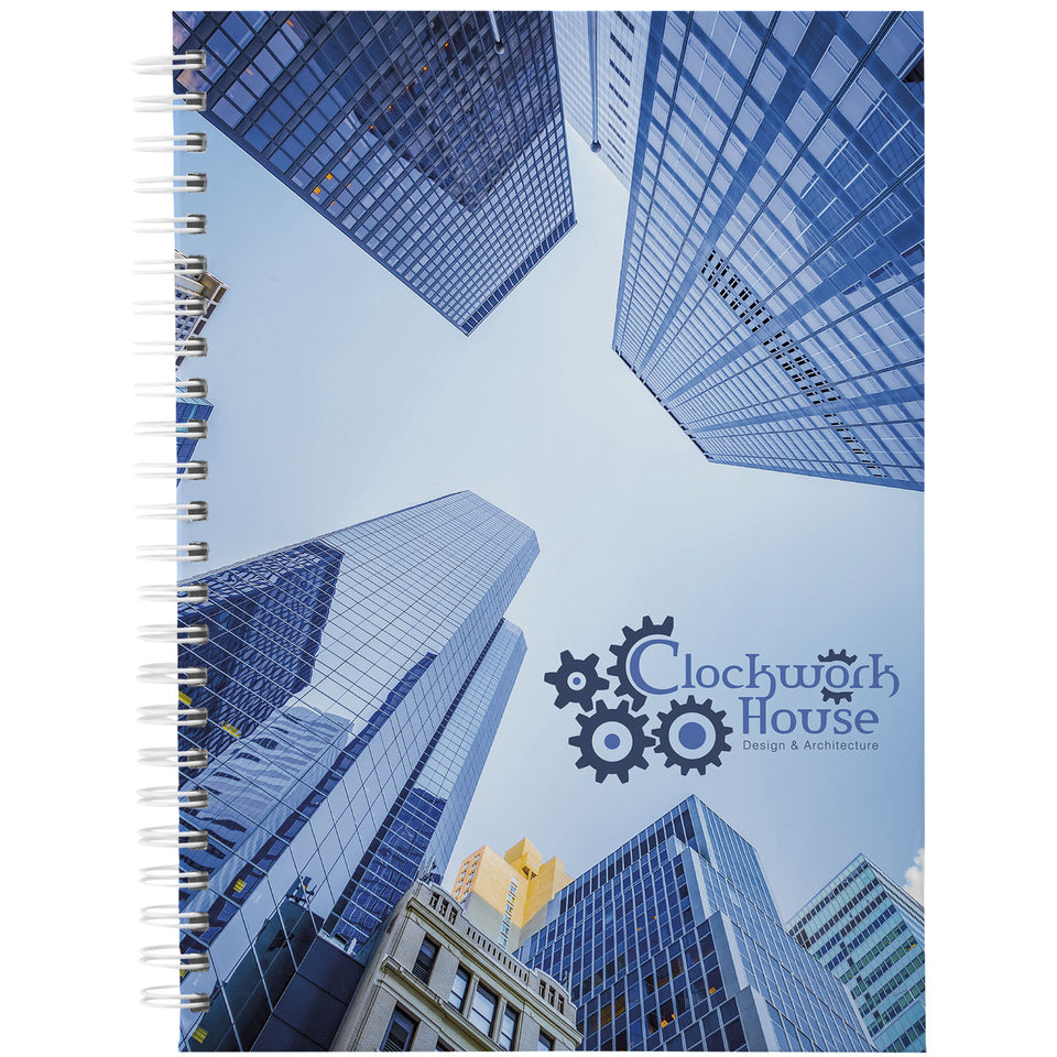 Notebook Wire-o formato A5 e copertina rigida personalizzato con logo - Pubblienne