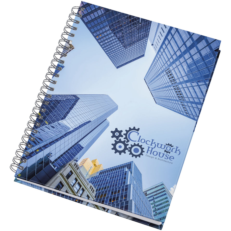 Notebook Wire-o formato A5 e copertina rigida personalizzato con logo - Pubblienne