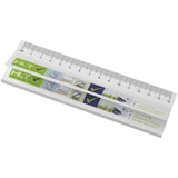 Foglietti adesivi in materiale riciclato con righello stampato da 15cm Sticky-Mate® personalizzato con logo - Pubblienne