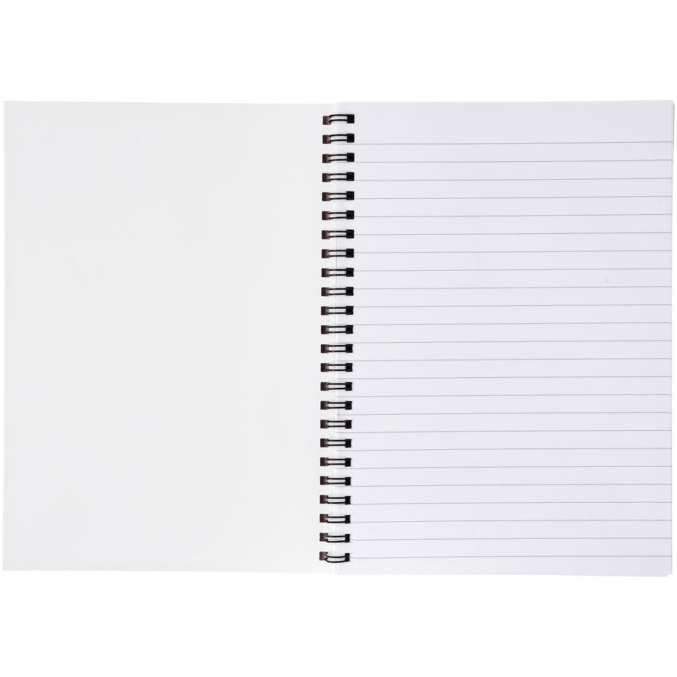 Notebook A5 Desk-Mate® con copertina sintetica personalizzato con logo - Pubblienne
