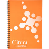 Notebook A5 Desk-Mate® con copertina sintetica personalizzato con logo - Pubblienne