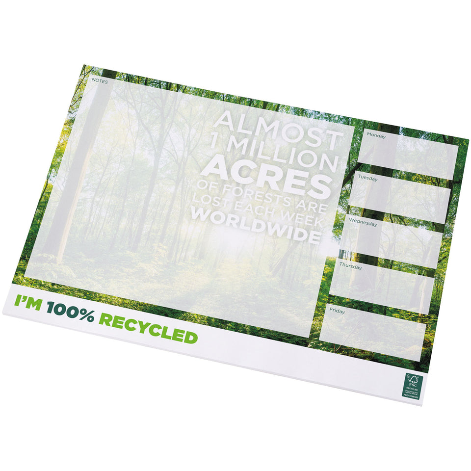Blocco note A3 in carta riciclata Desk-Mate® personalizzato con logo - Pubblienne