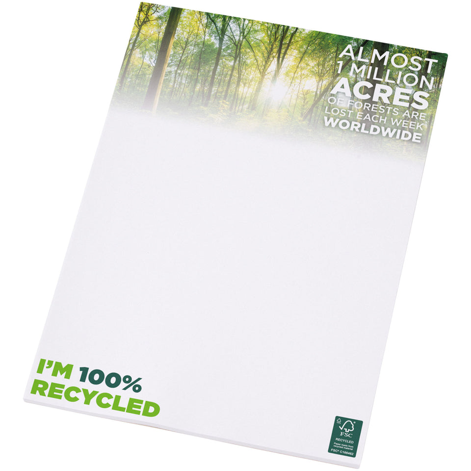 Blocco note A4 in carta riciclata Desk-Mate® personalizzato con logo - Pubblienne
