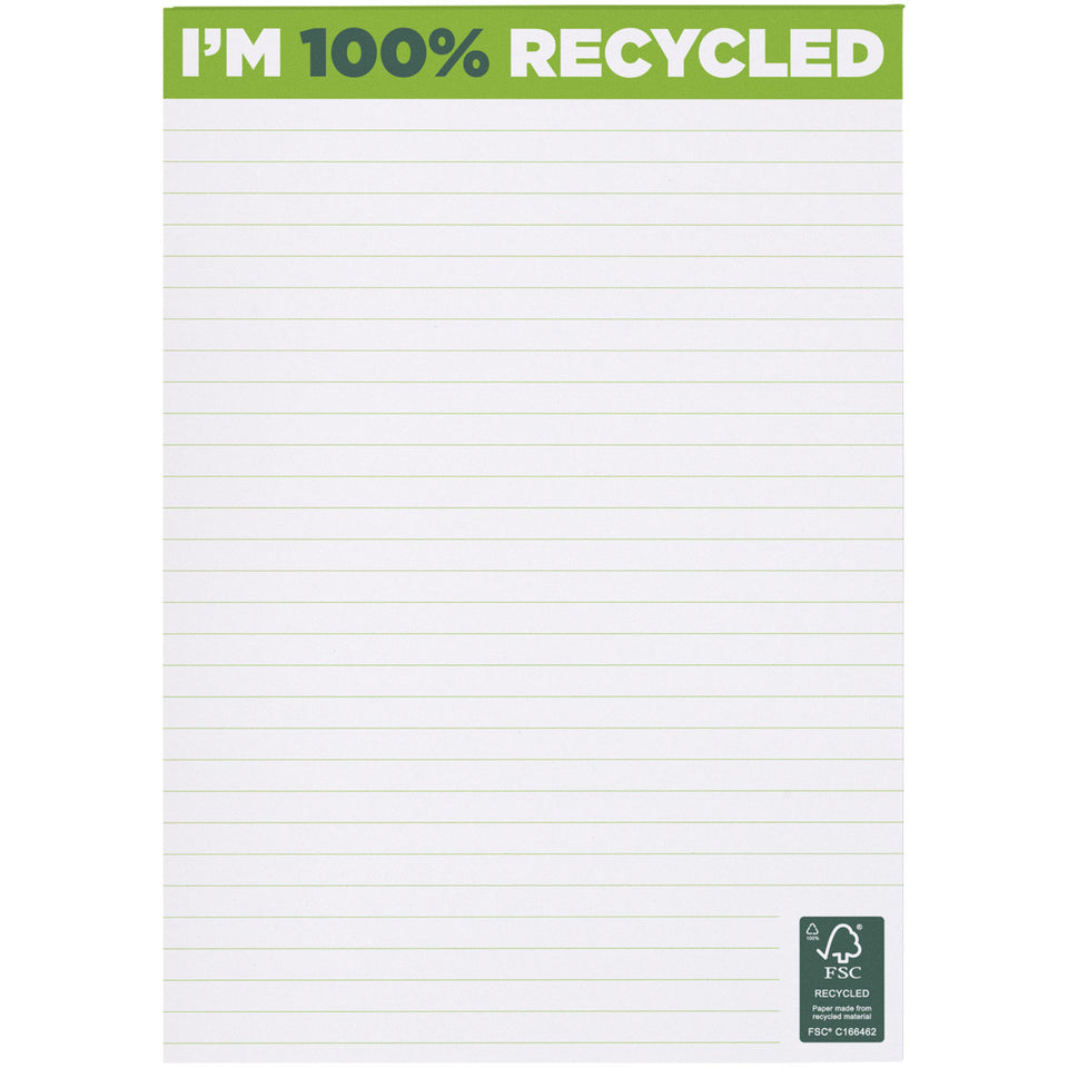 Blocco note A5 in carta riciclata Desk-Mate® personalizzato con logo - Pubblienne