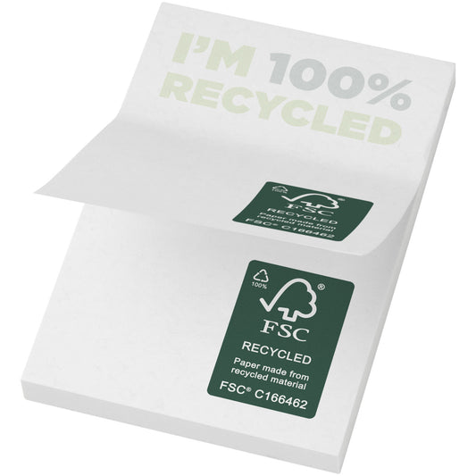 Foglietti adesivi in carta riciclata 50 x 75 mm Sticky-Mate® personalizzato con logo - Pubblienne