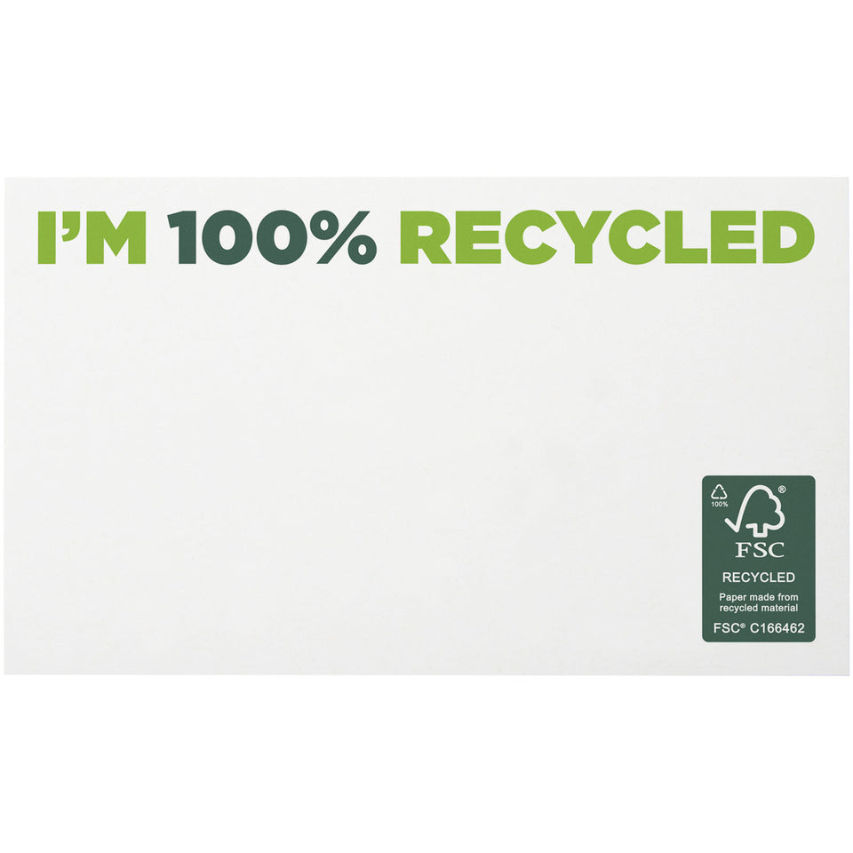 Foglietti adesivi in carta riciclata 127 x 75 mm Sticky-Mate® personalizzato con logo - Pubblienne